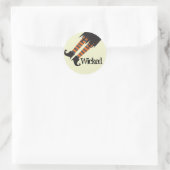 Wicked Hexeha Halloween Runder Aufkleber (Tasche)