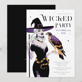 Wicked Hexenmeister-Halloween-Party Einladung