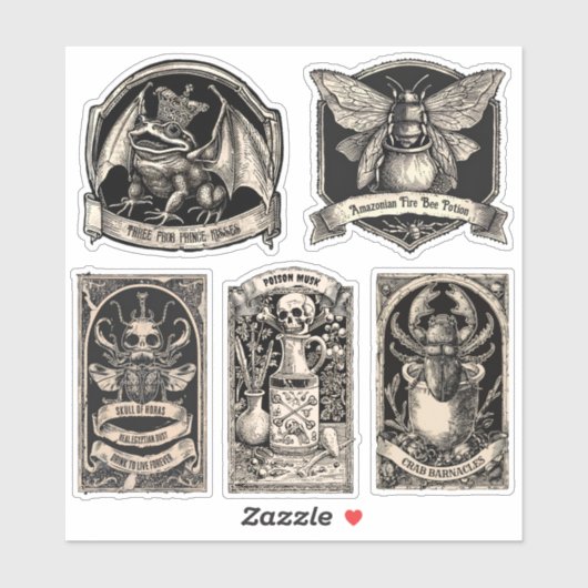 Wicked Hexenpantry Wizardry Potter Flaschenetikett Aufkleber (Blatt)