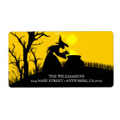 Wicked Hexensche Silhouette Halloween-Rücksendeadr (Vorne)