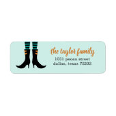 Wicked Hexenstiefel Halloween Address Labels (Vorne)