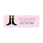 Wicked Hexenstiefel Halloween Address Labels (Vorne)
