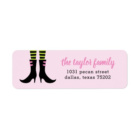 Wicked Hexenstiefel Halloween Address Labels (Vorne)