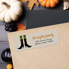 Wicked Hexenstiefel Halloween Address Labels