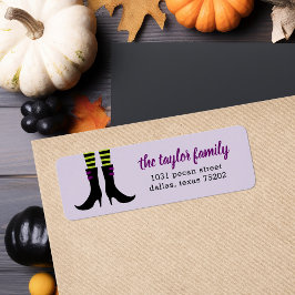 Wicked Hexenstiefel Halloween Address Labels