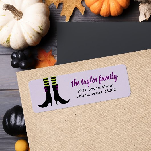 Wicked Hexenstiefel Halloween Address Labels