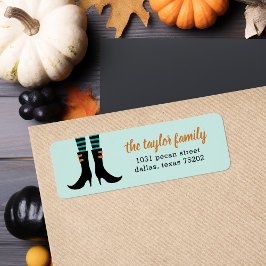 Wicked Hexenstiefel Halloween Address Labels