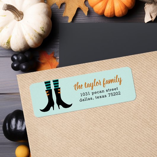 Wicked Hexenstiefel Halloween Address Labels