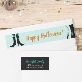 Wicked Hexenstiefel Halloween Address Labels