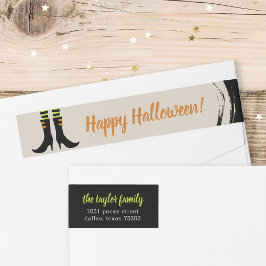 Wicked Hexenstiefel Halloween Address Labels