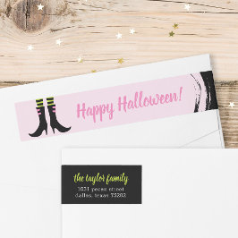 Wicked Hexenstiefel Halloween Address Labels