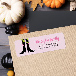 Wicked Hexenstiefel Halloween Address Labels