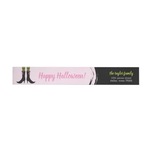 Wicked Hexenstiefel Halloween Address Labels (Person)