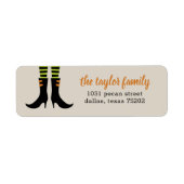 Wicked Hexenstiefel Halloween Address Labels (Vorne)