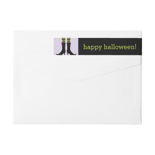 Wicked Hexenstiefel Halloween Address Labels (Rückseite)