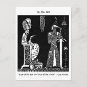 Wicked King and Brave Knight Märchen zeichnend Postkarte (Vorderseite)