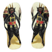 Wicked Krampus Beängstigend Demo Weihnachten Weihn Badesandalen (Fußbett)