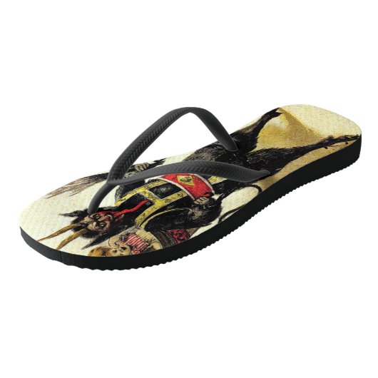 Wicked Krampus Beängstigend Demo Weihnachten Weihn Badesandalen (Schrägansicht)