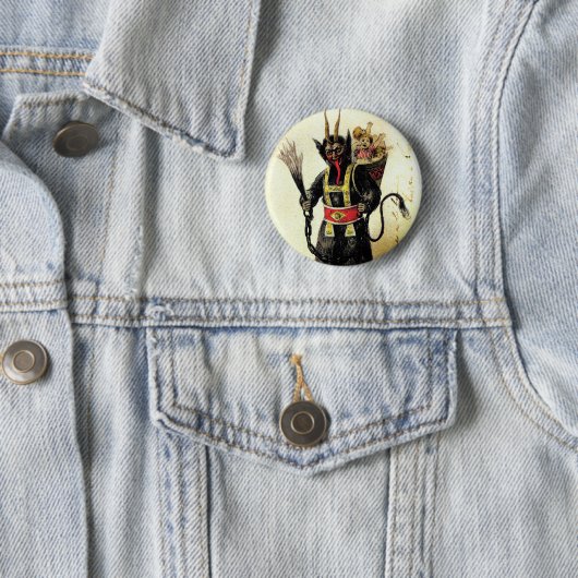 Wicked Krampus Beängstigend Demo Weihnachten Weihn Button (Beispiel)