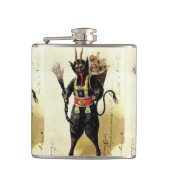 Wicked Krampus Beängstigend Demo Weihnachten Weihn Flachmann (Vorderseite)