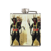 Wicked Krampus Beängstigend Demo Weihnachten Weihn Flachmann (Rückseite)