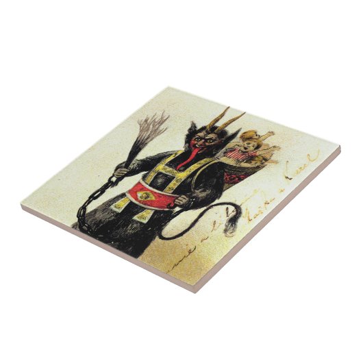 Wicked Krampus Beängstigend Demo Weihnachten Weihn Fliese (Seite)