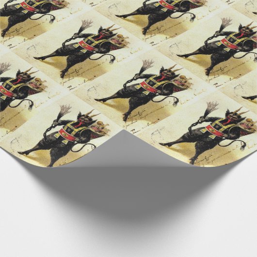 Wicked Krampus Beängstigend Demo Weihnachten Weihn Geschenkpapier (Ecke)