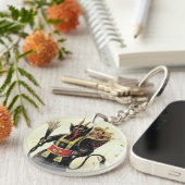 Wicked Krampus Beängstigend Demo Weihnachten Weihn Schlüsselanhänger (Vorderseite rechts)