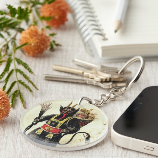 Wicked Krampus Beängstigend Demo Weihnachten Weihn Schlüsselanhänger (Vorderseite rechts)