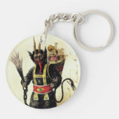 Wicked Krampus Beängstigend Demo Weihnachten Weihn Schlüsselanhänger (Rückseite)