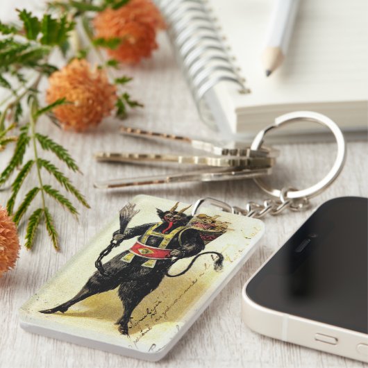 Wicked Krampus Beängstigend Demo Weihnachten Weihn Schlüsselanhänger (Vorderseite rechts)