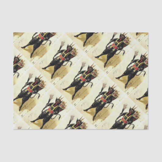 Wicked Krampus Beängstigend Demo Weihnachten Weihn Seidenpapier (Vorderseite)