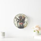 Wicked Krampus Scary Demon Holiday Christmas Xmas Runde Wanduhr (Zuhause)
