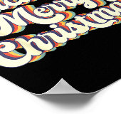 Wicked Merry Christmas Retro Groovy New England Xm Poster (Ecke)