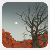 Wicked Moon Quadratischer Aufkleber (Vorderseite)