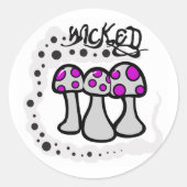 Wicked Mushroom Runder Aufkleber (Vorderseite)