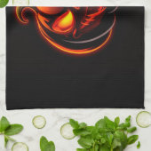 Wicked Neon Pumpkin Halloween Kitchen Towel Geschirrtuch (Gefaltet)