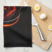 Wicked Neon Pumpkin Halloween Kitchen Towel Geschirrtuch (Viertel Falte)