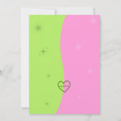 Wicked Pink Green Birthday Invitation Einladung (Rückseite)