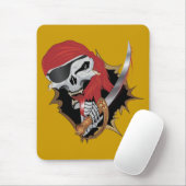 Wicked Pirate Skull Mousepad (Mit Mouse)