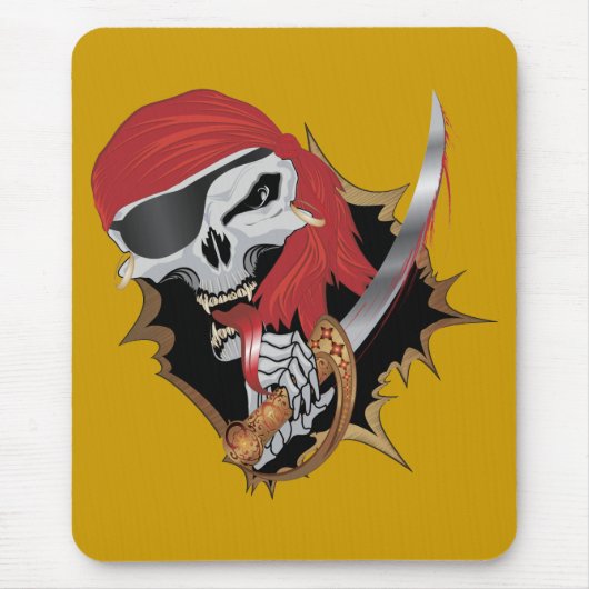 Wicked Pirate Skull Mousepad (Vorne)