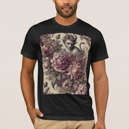 Wicked Plum Petals – Gothic Wearable Art T-Shirt (Vorderseite)