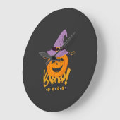 Wicked Pumpkin Große Wanduhr (Winkel)