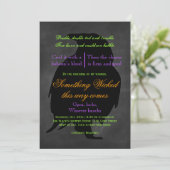 Wicked Raven Halloween Einladung (Stehend Vorderseite)