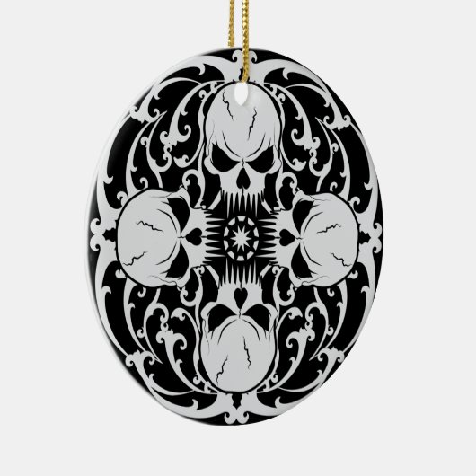 Wicked Skulls Keramik Ornament (Rechts)