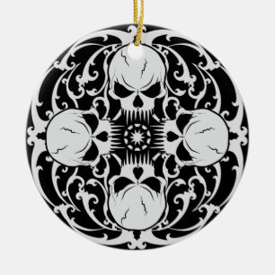 Wicked Skulls Keramik Ornament