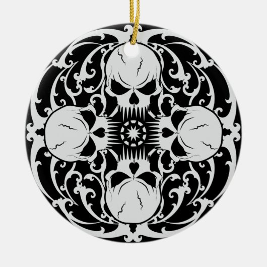 Wicked Skulls Keramik Ornament (Vorne)