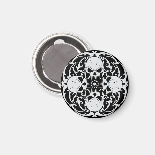Wicked Skulls Magnet (Vorderseite/Rückseite)