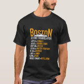 Wicked Smaht Funny Boston Accent Translator Boston T-Shirt (Vorderseite)