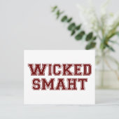 Wicked Smart (Smaht) Uni Boston Postkarte (Stehend Vorderseite)